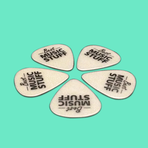 5 Glow In The Dark Guitar Picks (Medium .71mm)